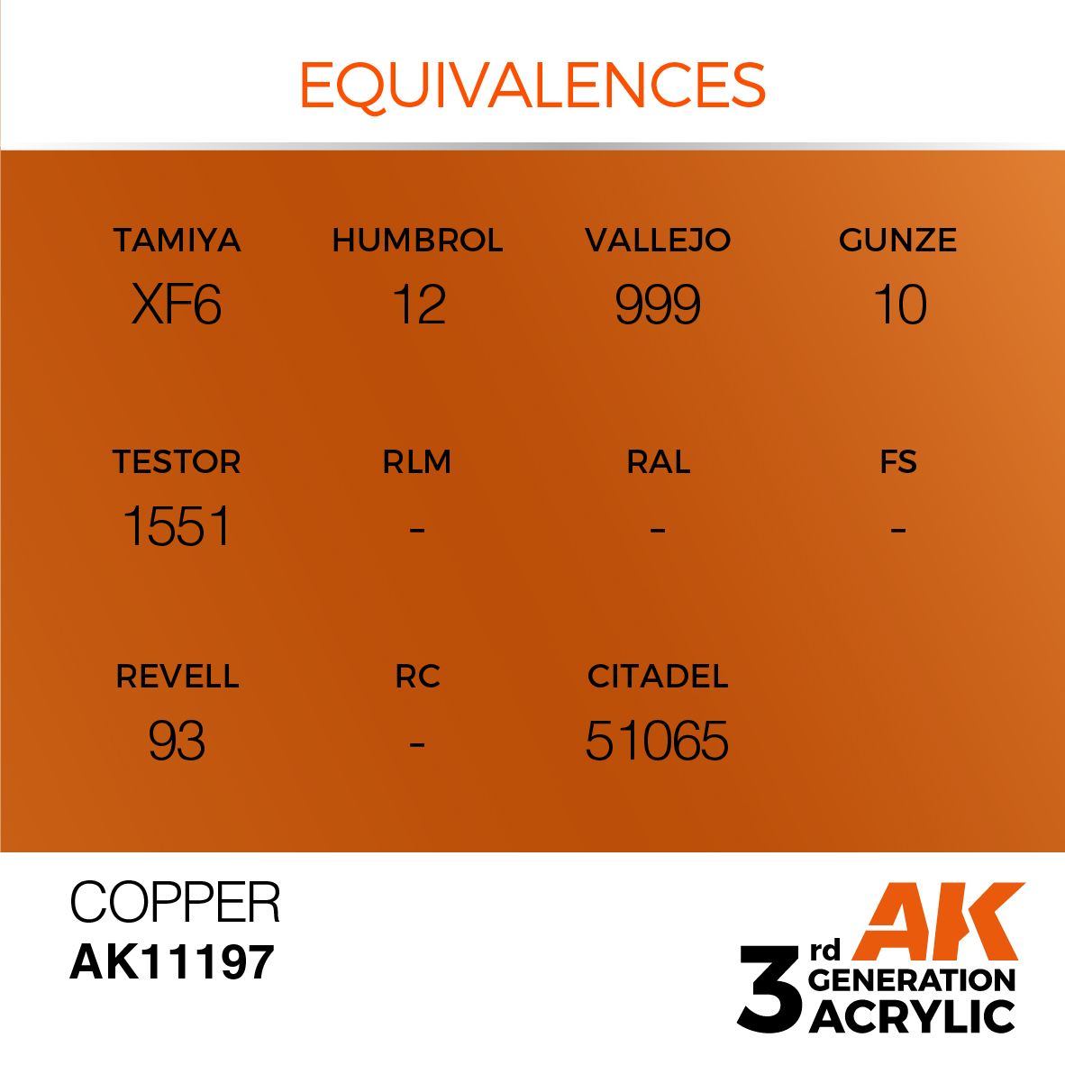 AK 3GEN Metallic - Copper - AK11197