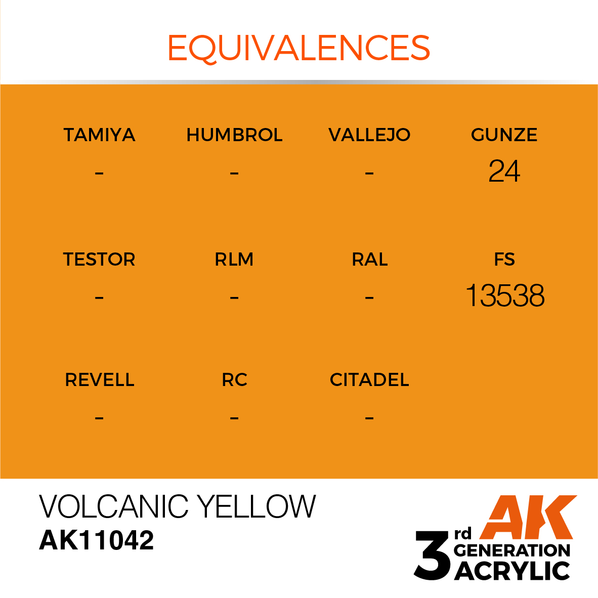 AK 3GEN Standard - Volcanic Yellow - AK11042