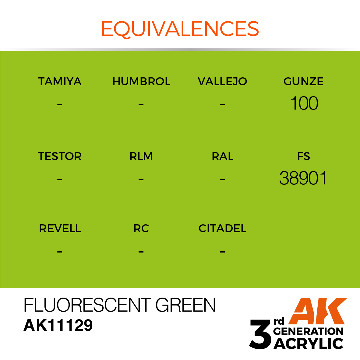 AK 3GEN Standard - Fluorescent Green - AK11129