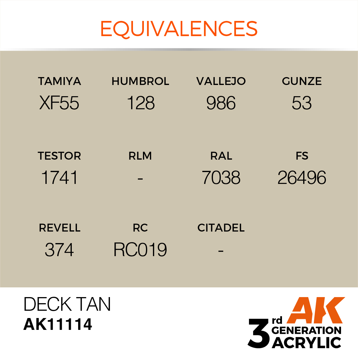 AK 3GEN Standard - Deck Tan - AK11114