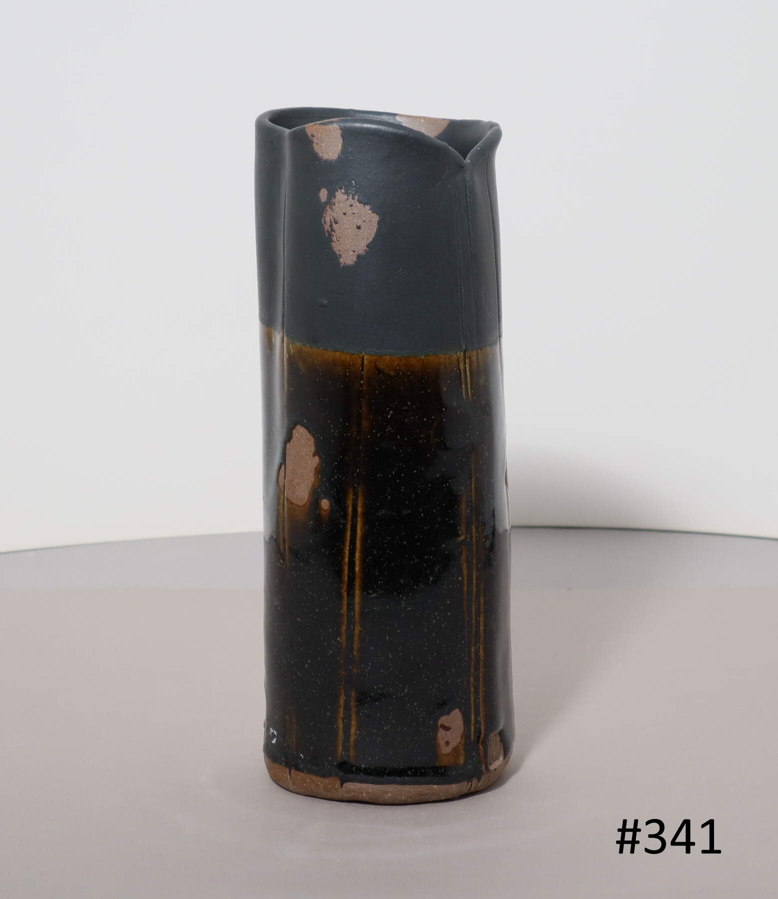 vase brun cylindre 341