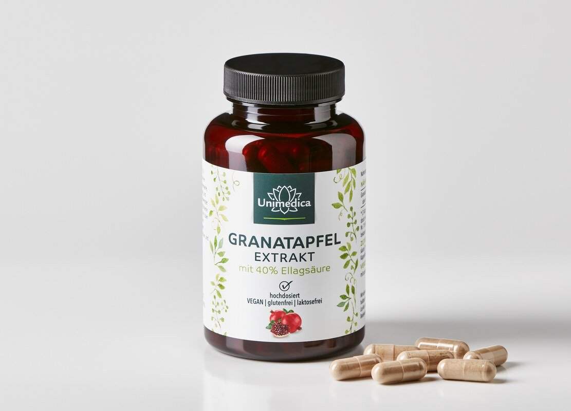 Granatapfelextrakt - 1.500 mg - 40% Ellagsäure - 120 Kapseln