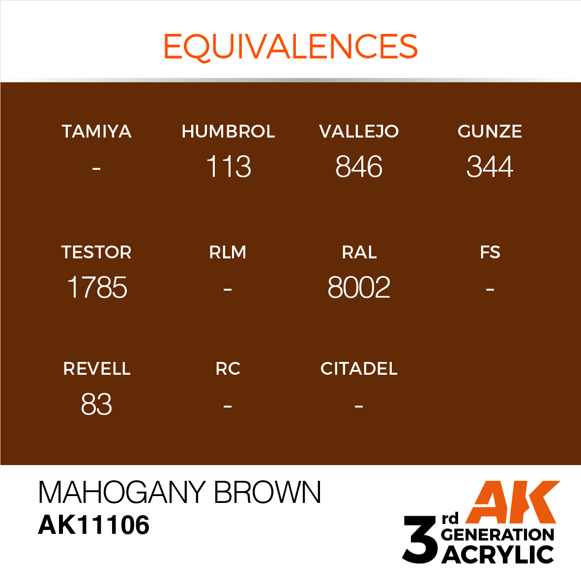 AK 3GEN Standard - Mahogany Brown - AK11106