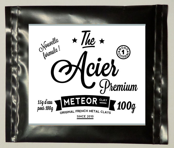 Météor Metal-Clay Premium Stahl, Monobrand, 100gr. im Eco-Bag