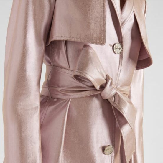 DONNA Les Boutiques - Trench coat metallic effect