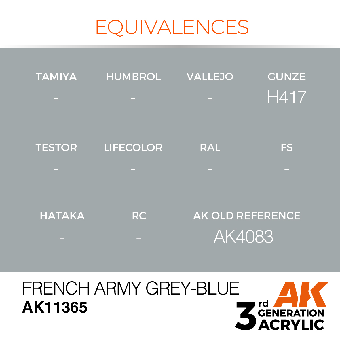 AK 3GEN AFV - French Army Grey-Blue - AK11365