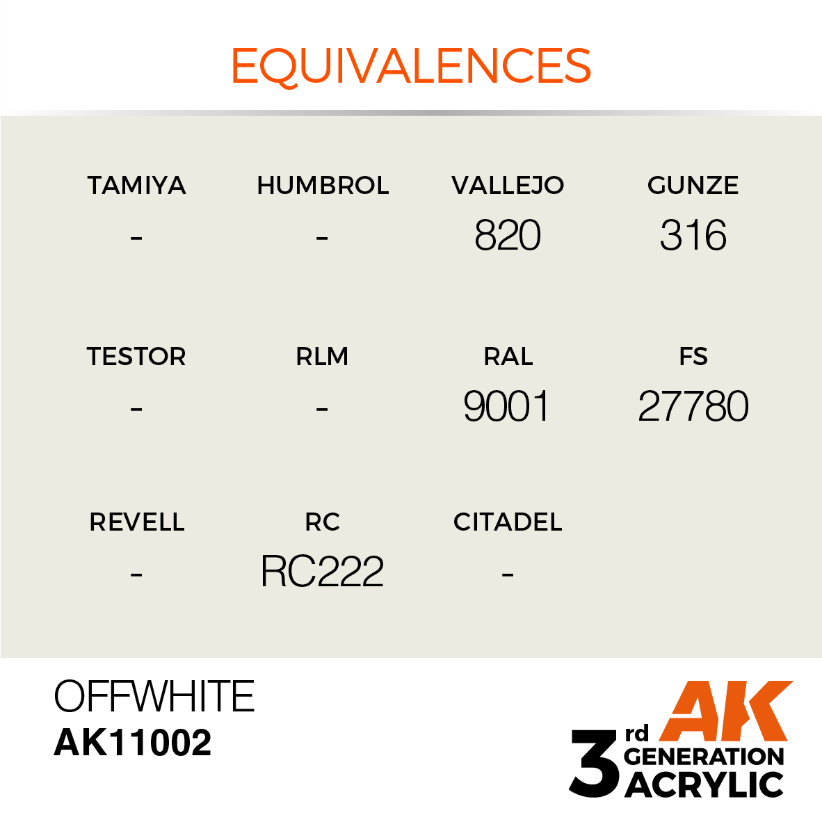 AK 3GEN Standard - Offwhite - AK11002