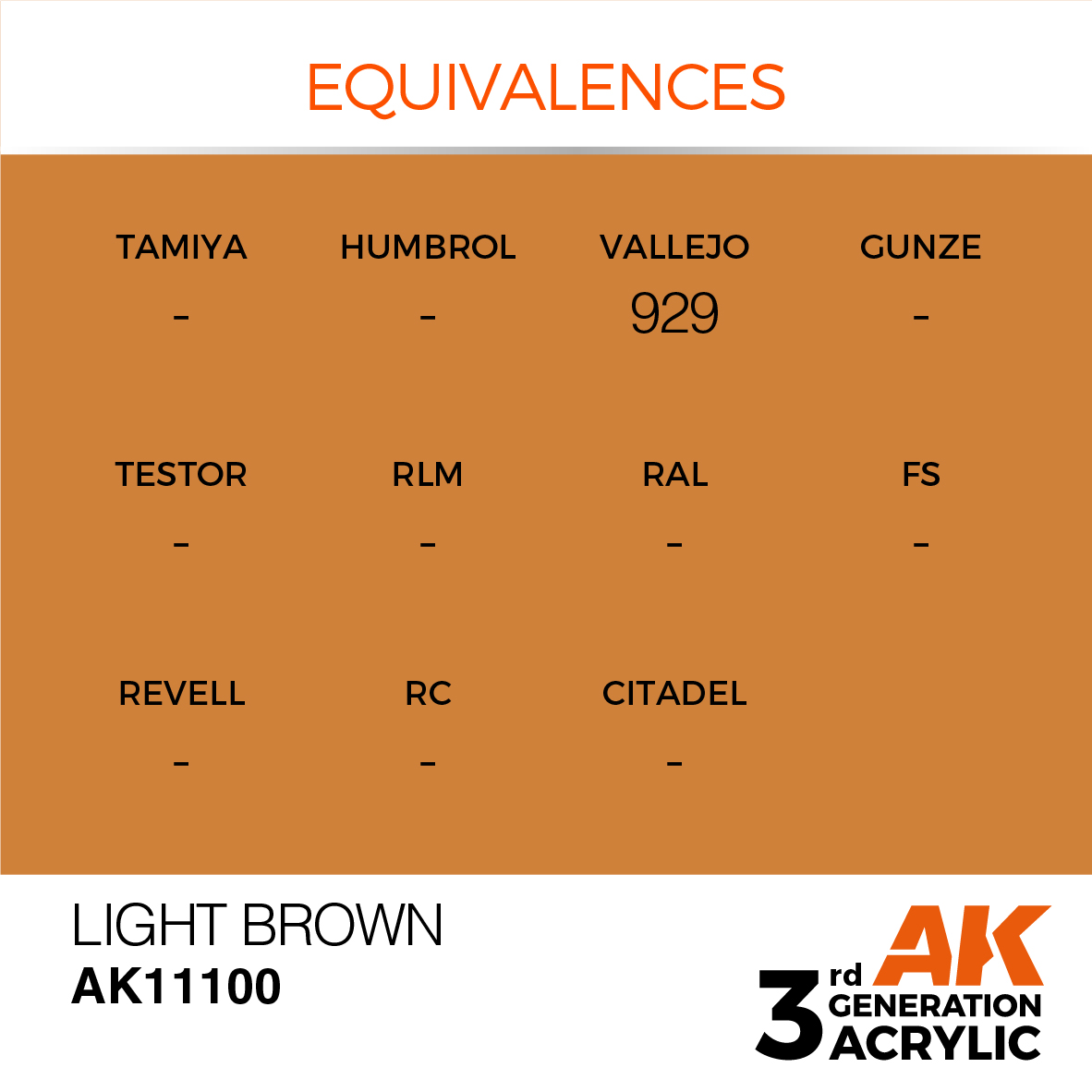 AK 3GEN Standard - Light Brown - AK11100