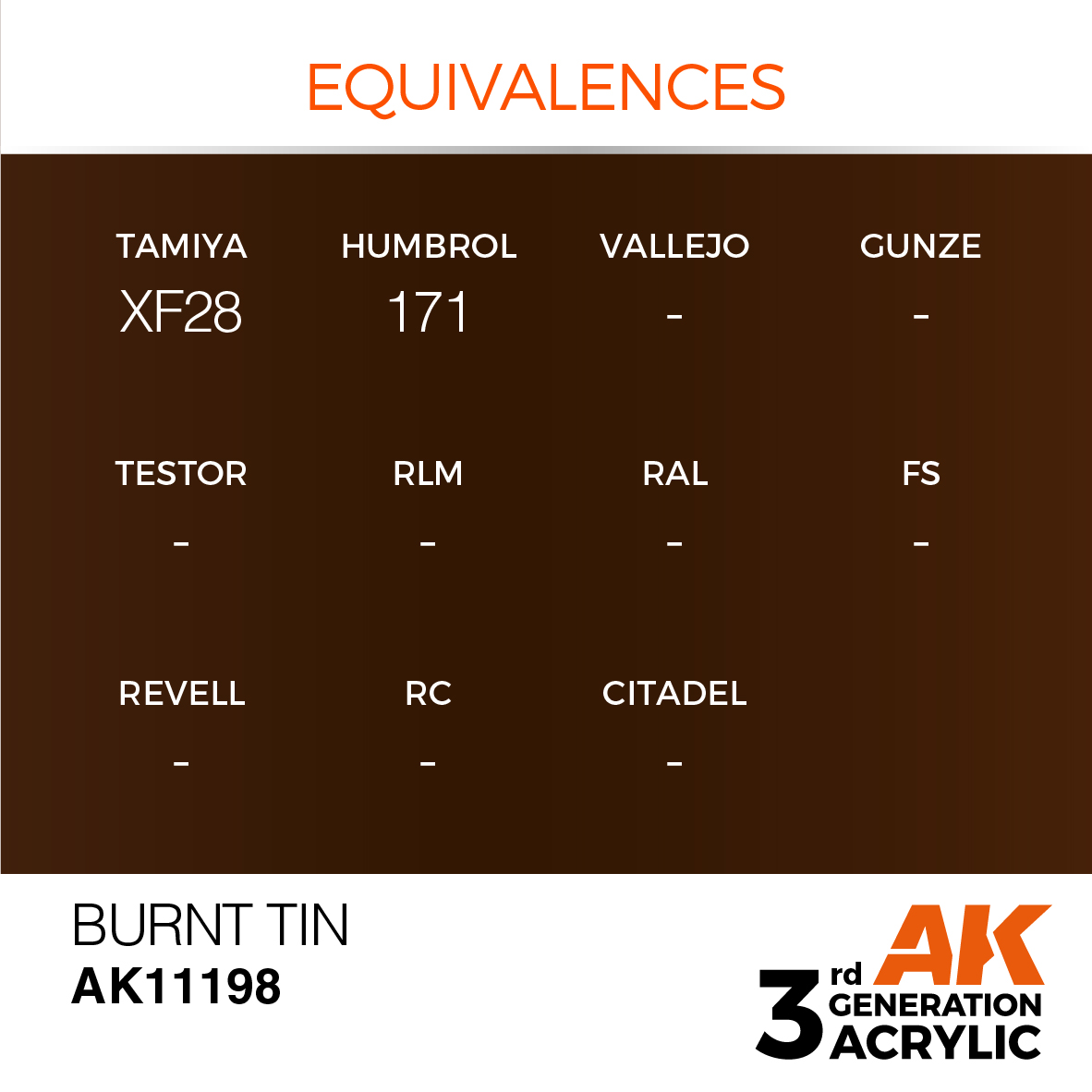 AK 3GEN Metallic - Burnt Tin - AK11198