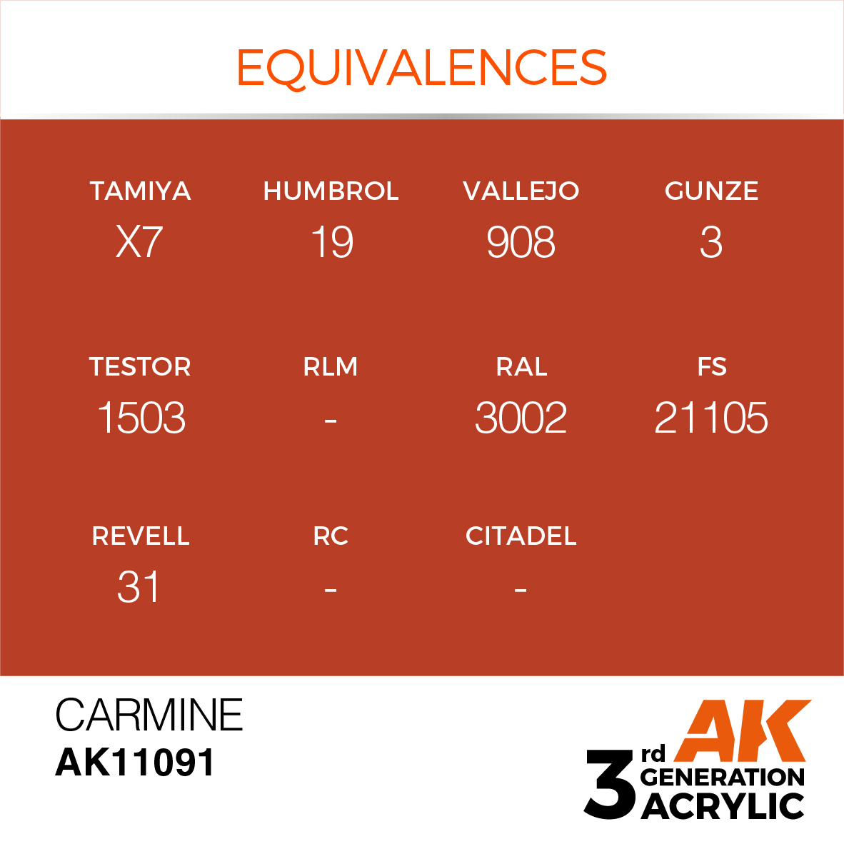 AK 3GEN Standard - Carmin - AK11091