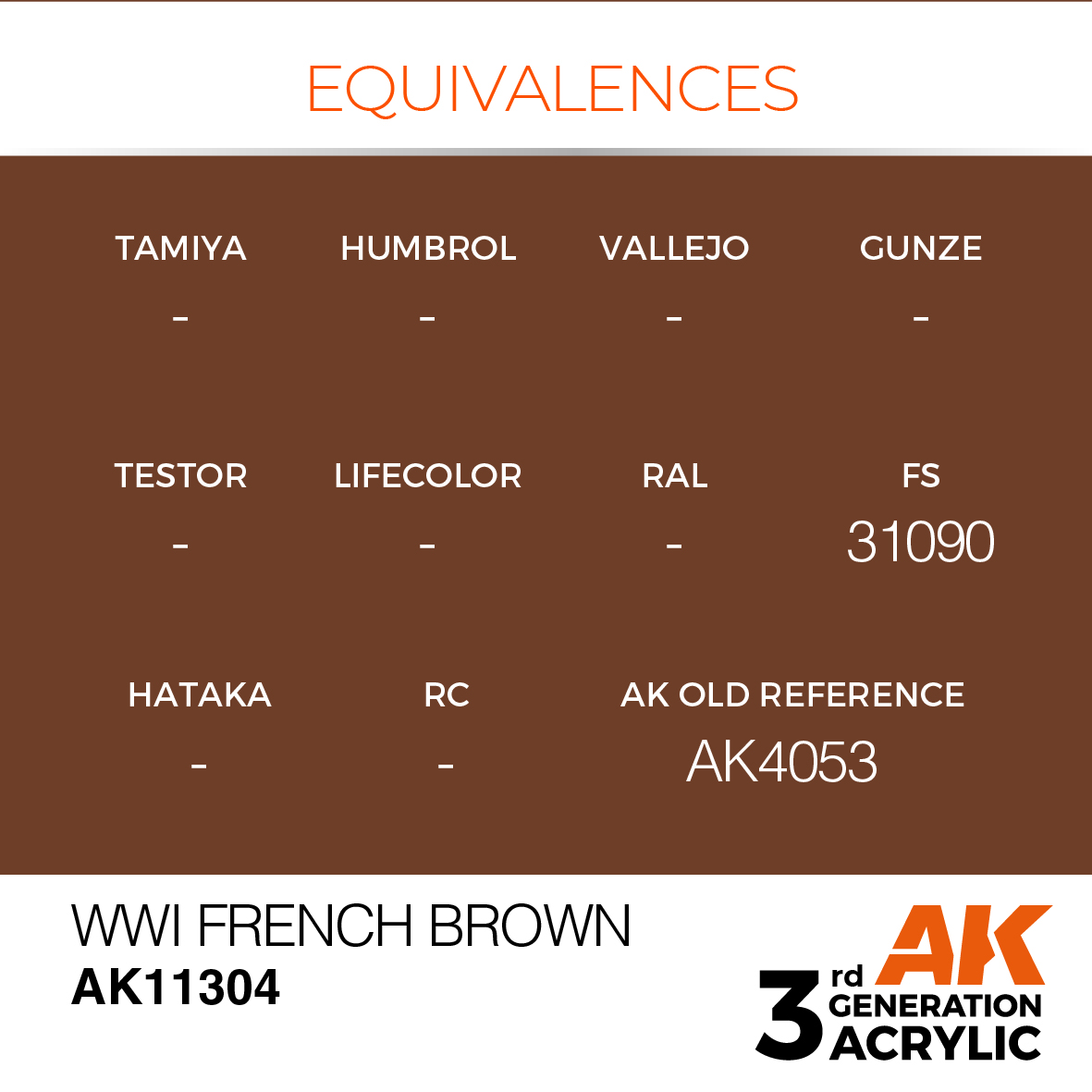 AK 3GEN AFV - WWI French Brown - AK11304