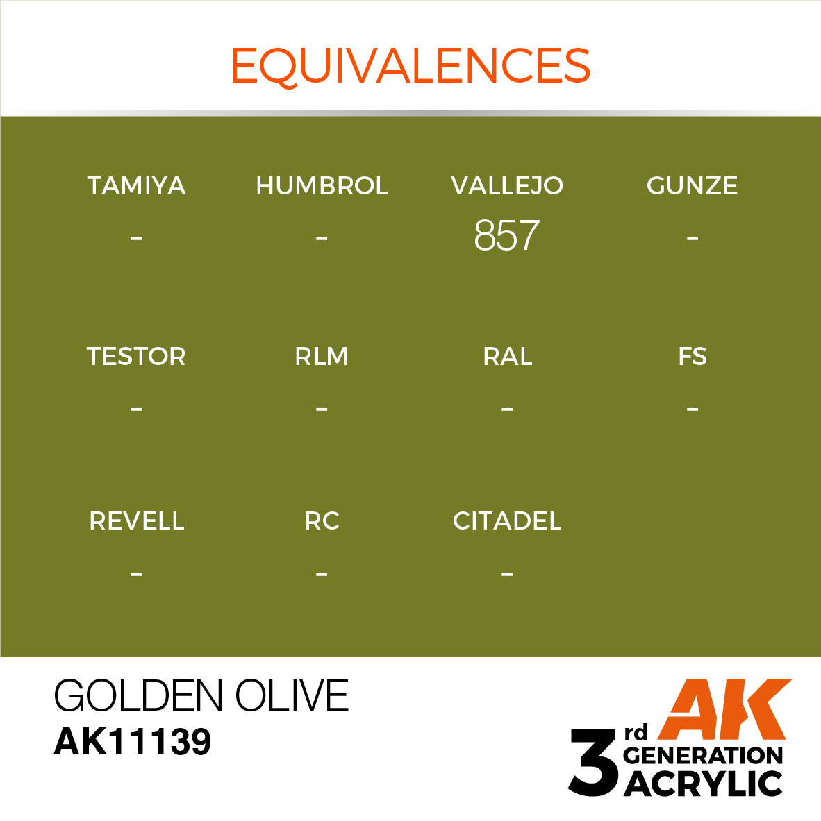 AK 3GEN Standard - Golden Olive - AK11139