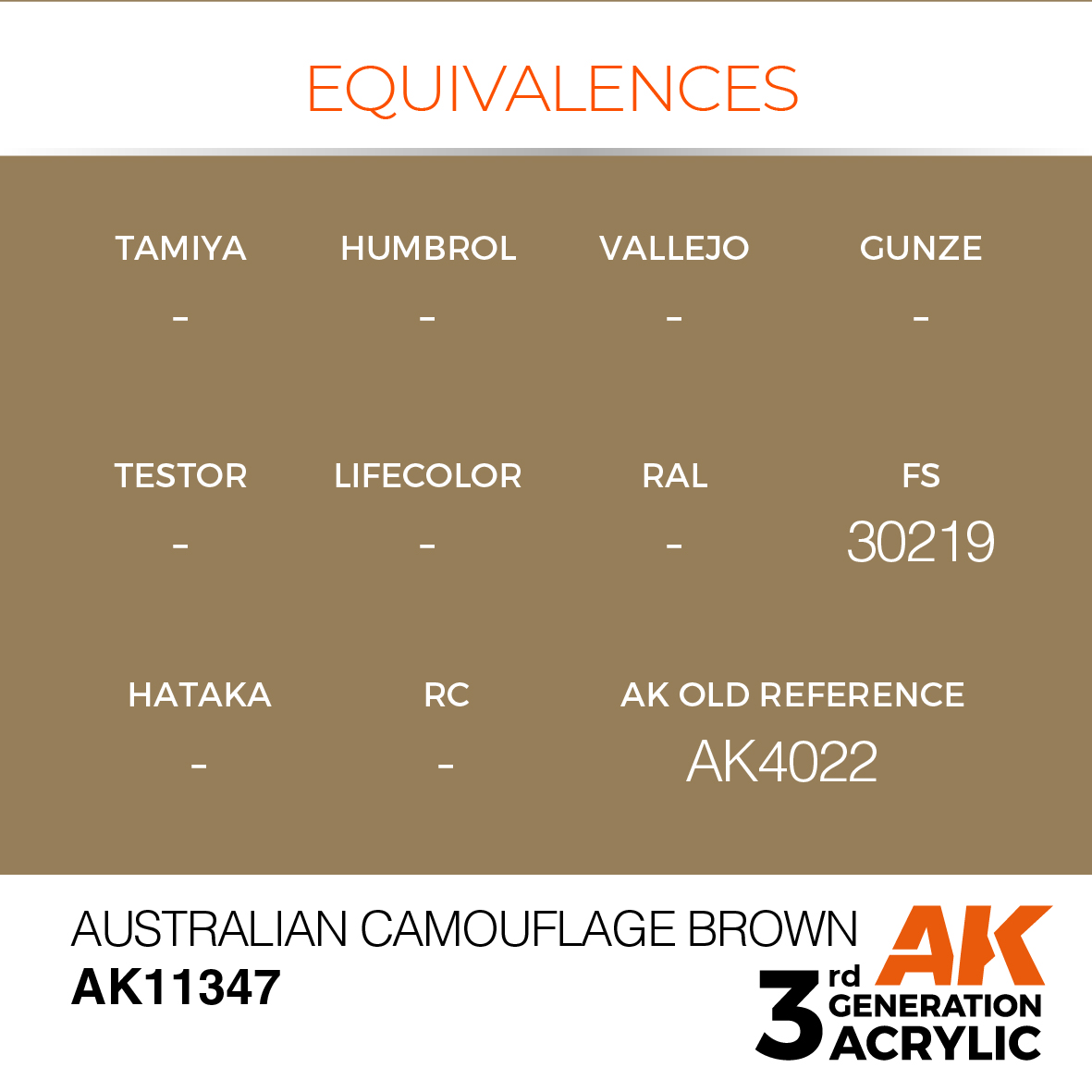 AK 3GEN AFV - Australian Camouflage Brown - AK11347