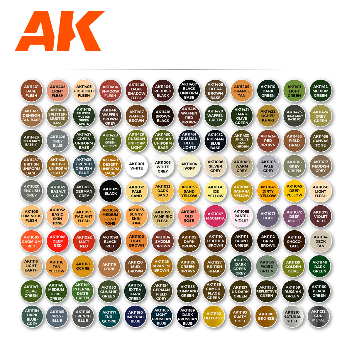 AK 3GEN Set - Plastikkoffer mit 120 3GEN Figures Farben - AK11704