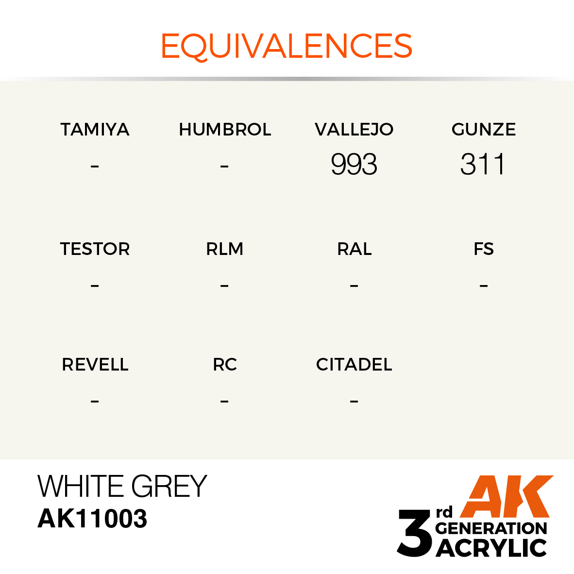 AK 3GEN Standard - White Grey - AK11003