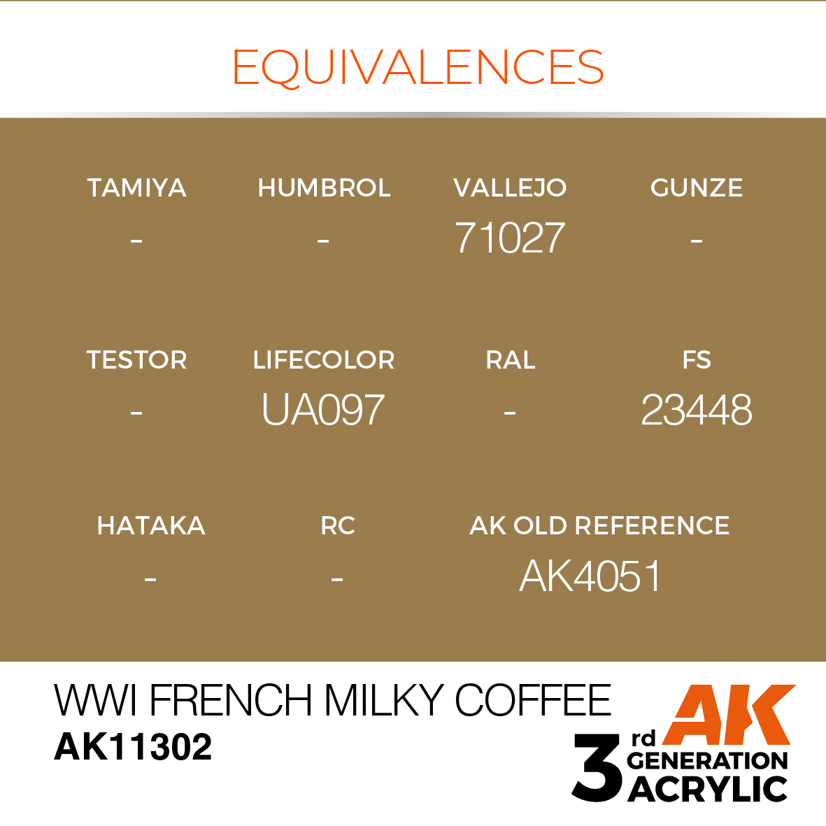 AK 3GEN AFV - WWI French Milky Coffee - AK11302