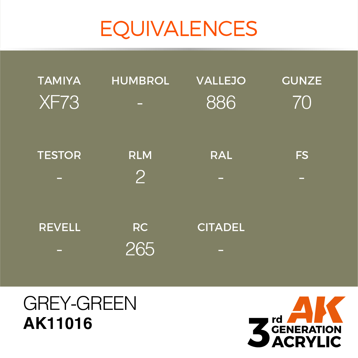 AK 3GEN Standard - Grey Green - AK11016