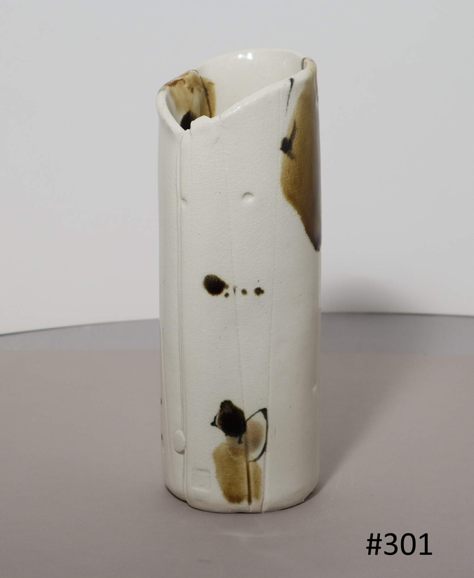 Vase blanc cylindre