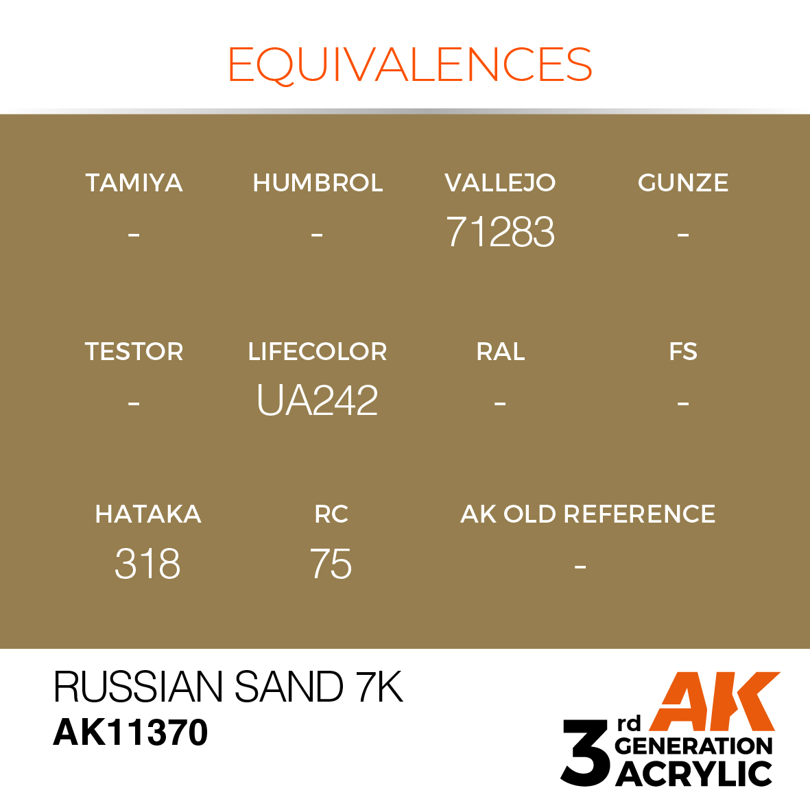 AK 3GEN AFV - Russian Sand 7 - AK11370