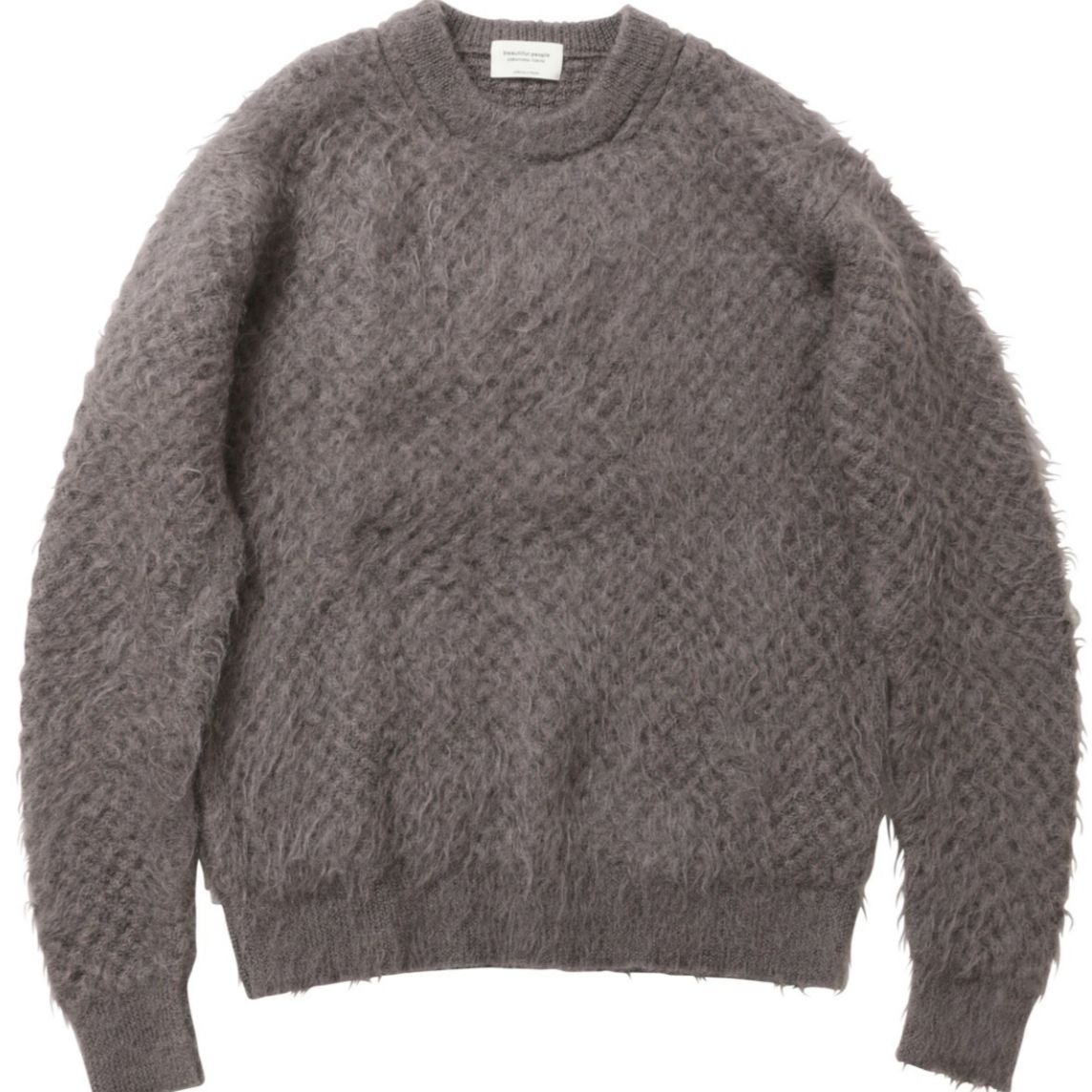 Beautiful People- Kid mohair brushed crew neck sweater