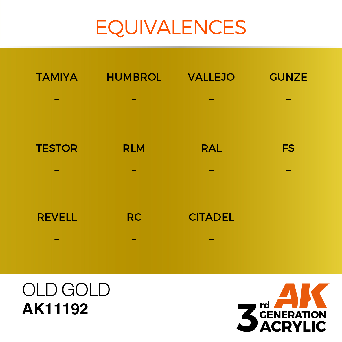 AK 3GEN Metallic - Old Gold - AK11192