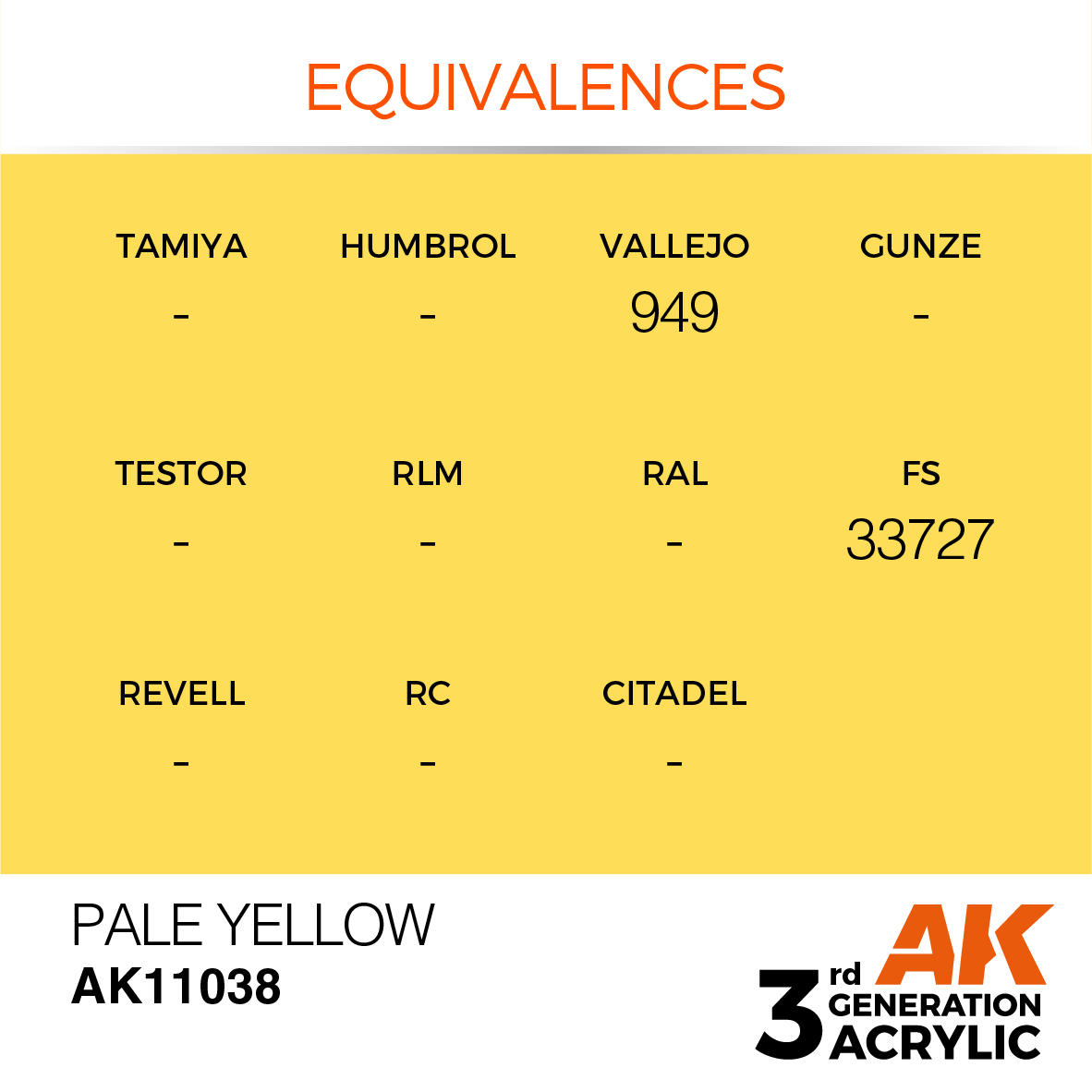 AK 3GEN Standard - Pale Yellow - AK11038