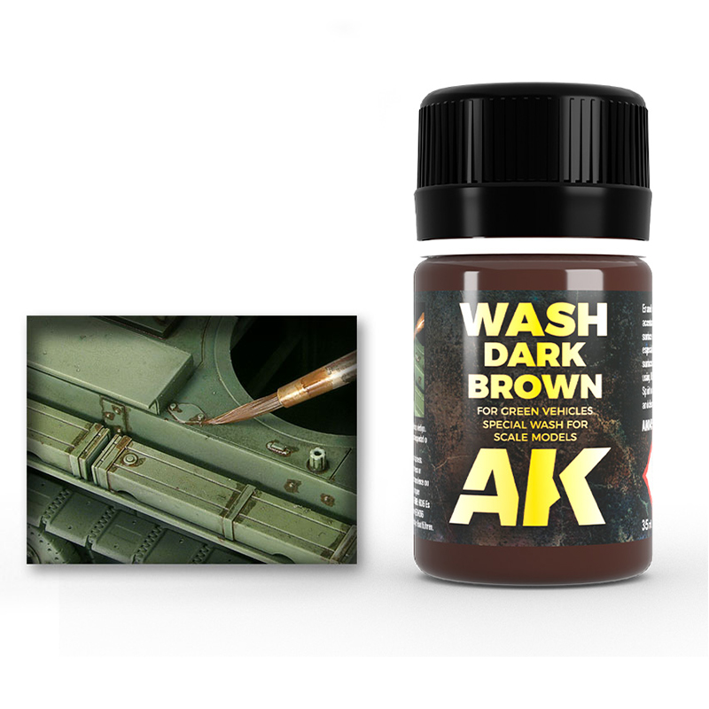 AK Wash - Dark Brown Wash for Green Vehicles - AK045