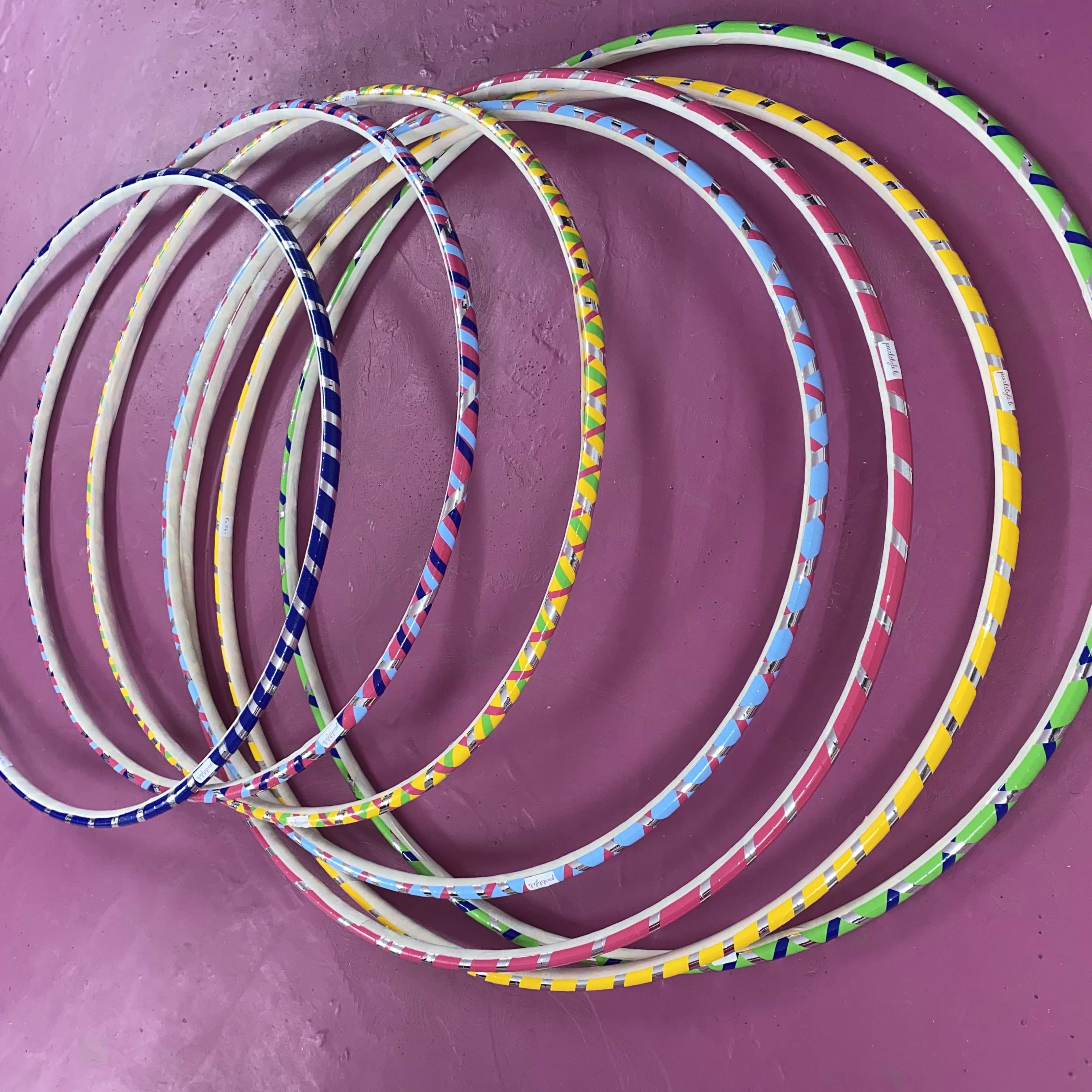 Profi Hula Hoop Ring 85 cm hellblau pink silber