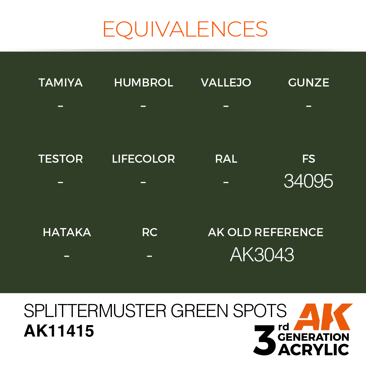 AK 3GEN Figures - Splittermuster Green Spots - AK11415