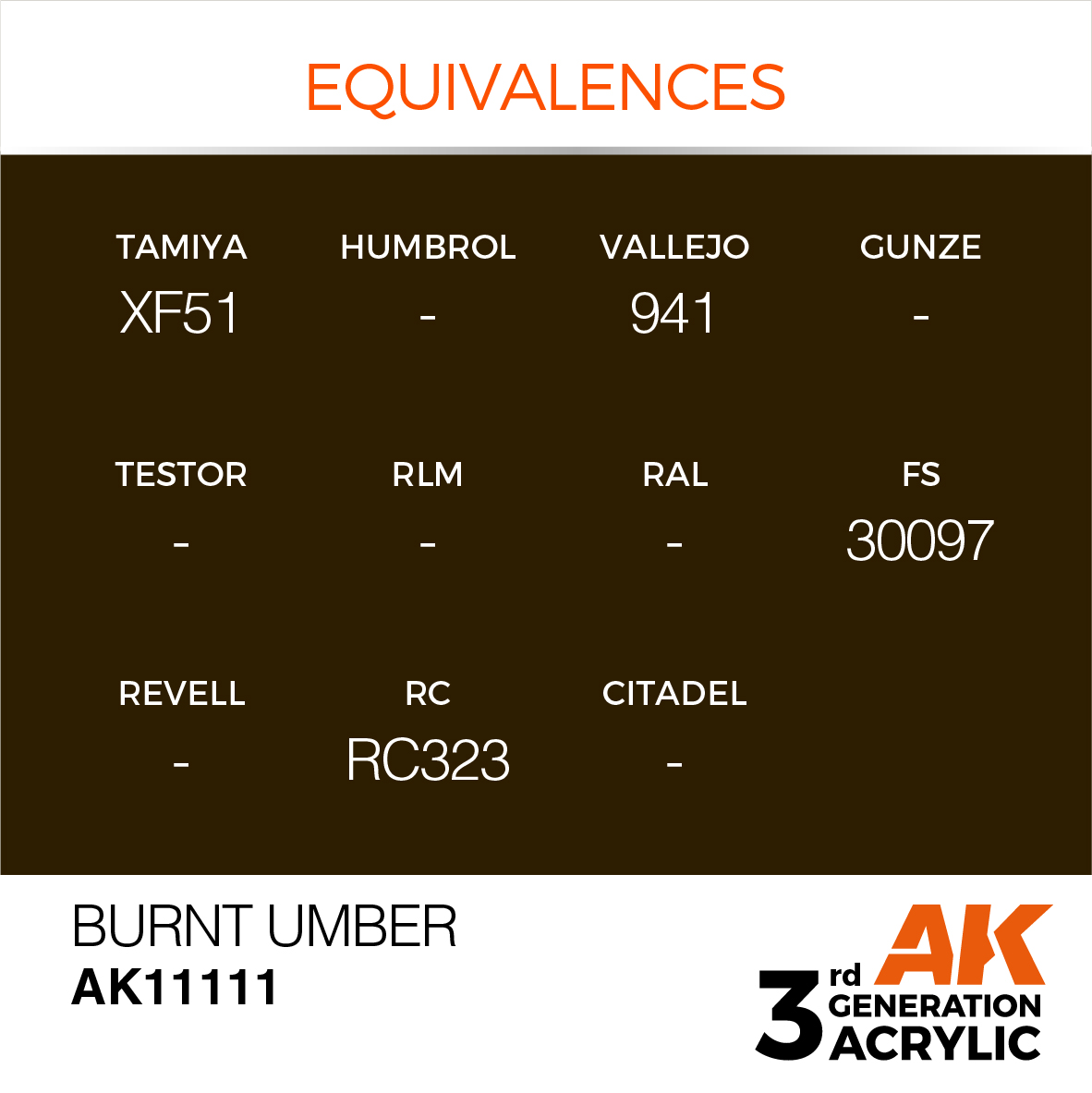 AK 3GEN Standard - Burnt Umber - AK11111