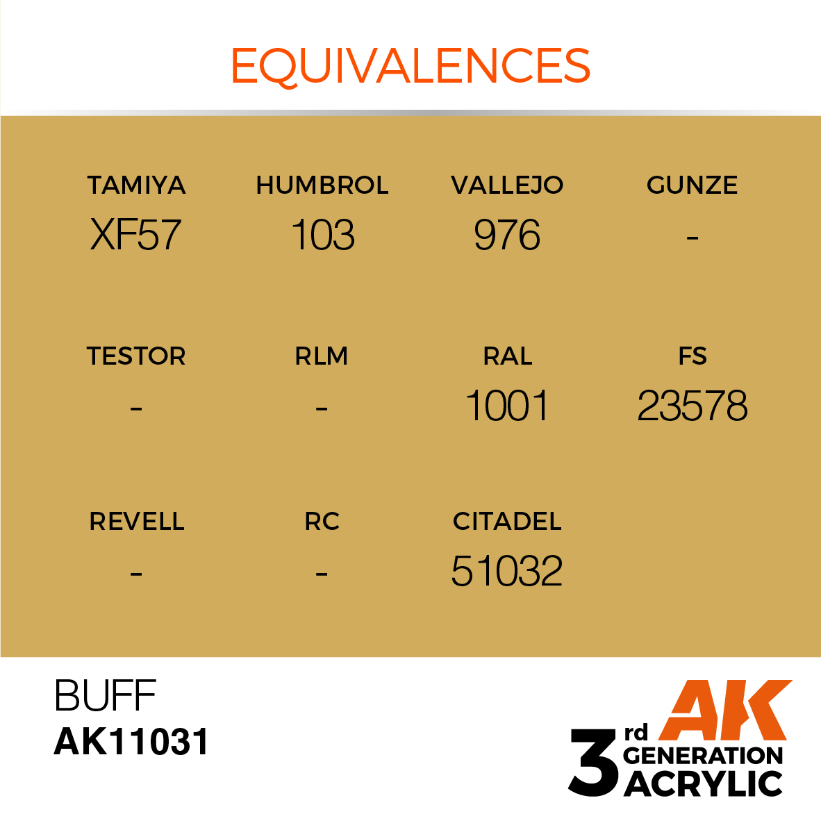 AK 3GEN Standard - Buff - AK11031