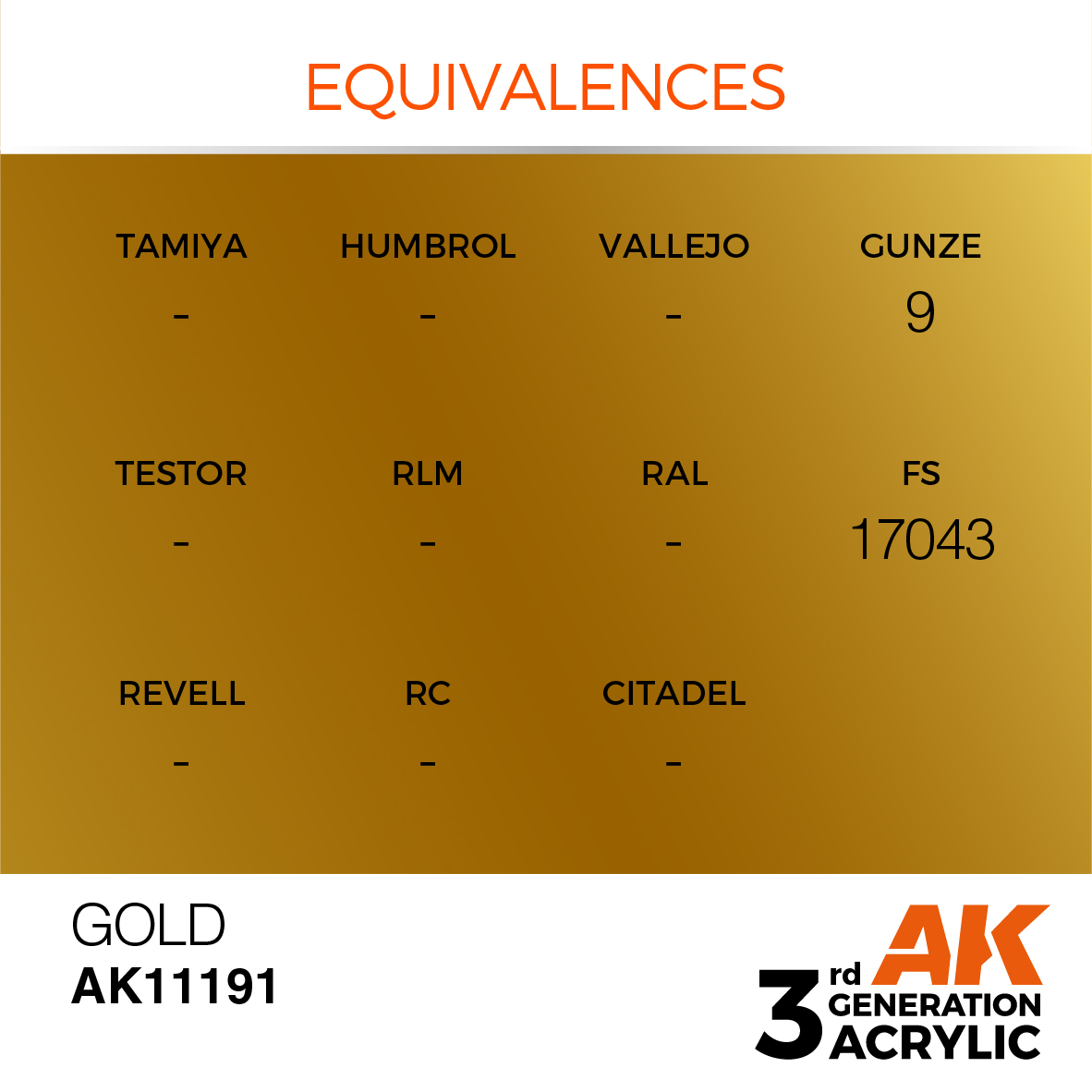 AK 3GEN Metallic - Gold - AK11191