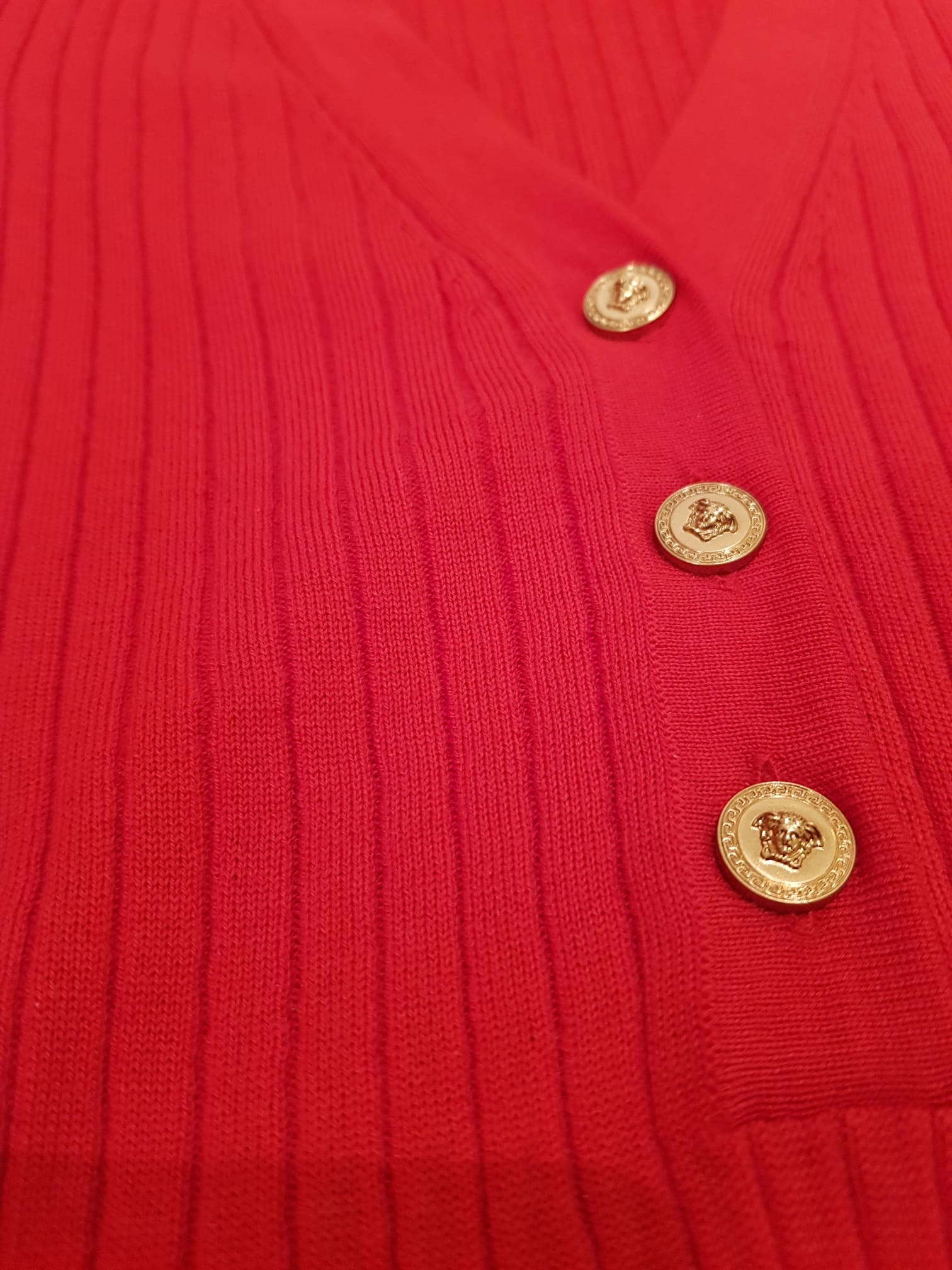 Versace - Polo Sweater thin rib knit
