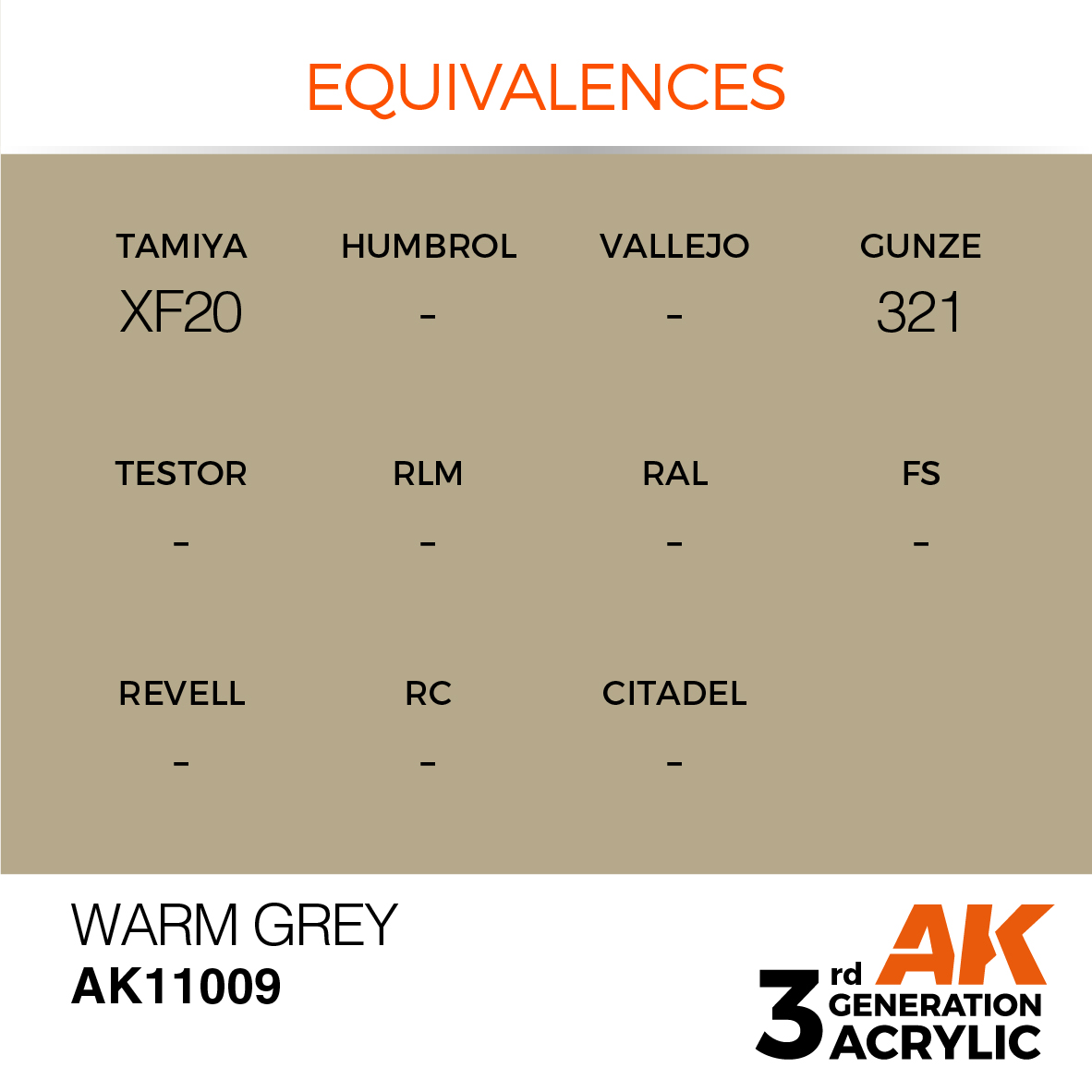 AK 3GEN Standard - Warm Grey - AK11009