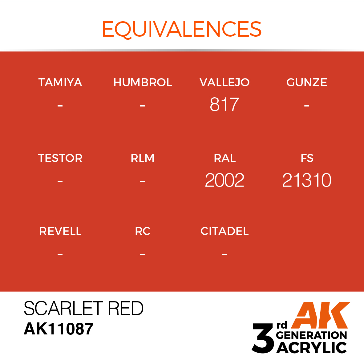 AK 3GEN Standard - Scarlet Red - AK11087