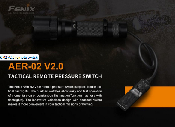 Interrupteur tactique / Tactical remote Pressure Switch Fenix AER-02 V2.0 [AC24031]
