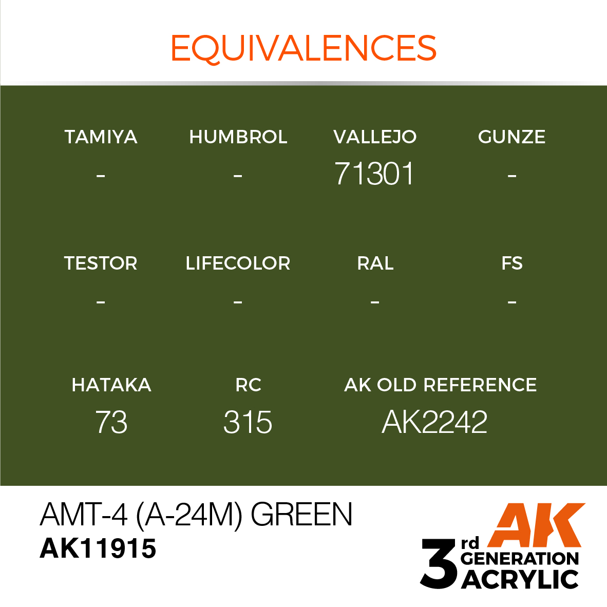 AK 3GEN Air - AMT-4 (A-24m) Green - AK11915