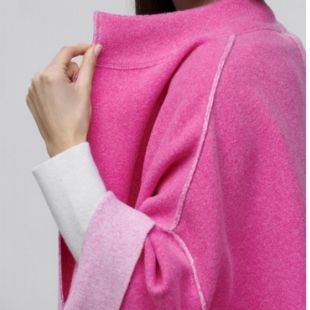 DONNA Les Boutiques - Coat knit cashmere twotone double reverisble 2pl