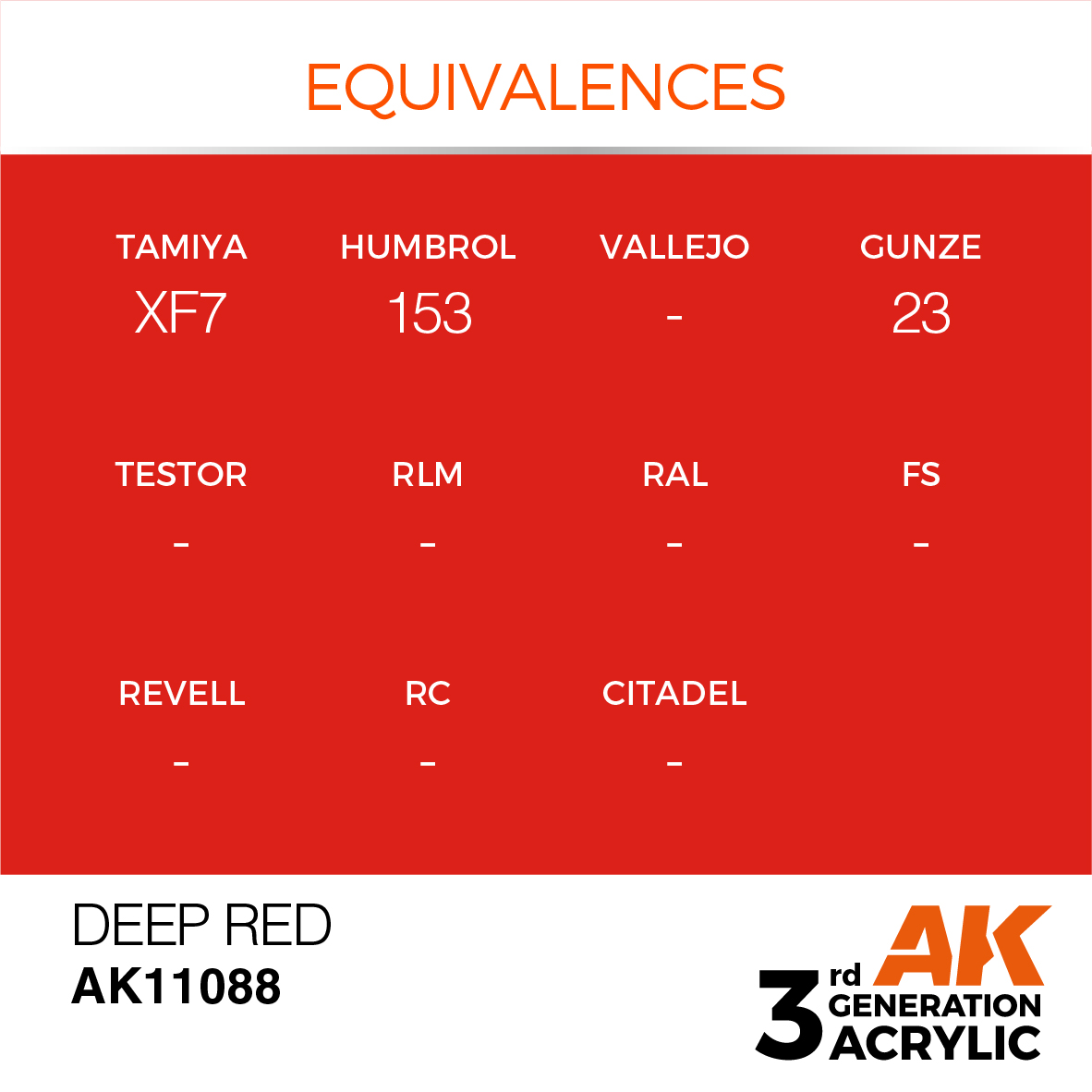 AK 3GEN Intense - Deep Red - AK11088