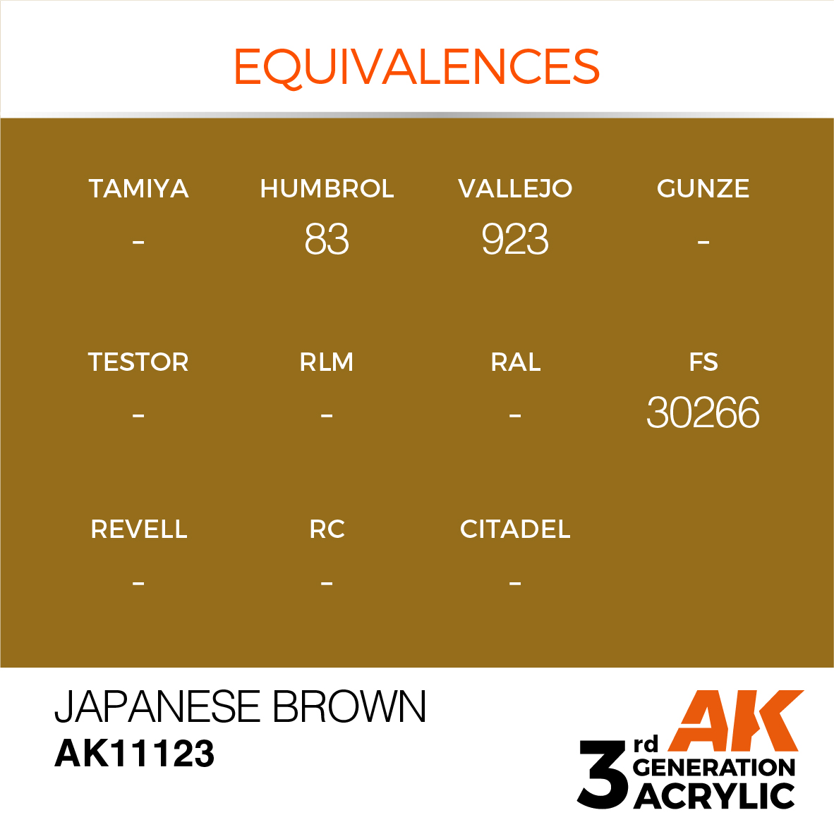 AK 3GEN Standard - Japanese Brown - AK11123