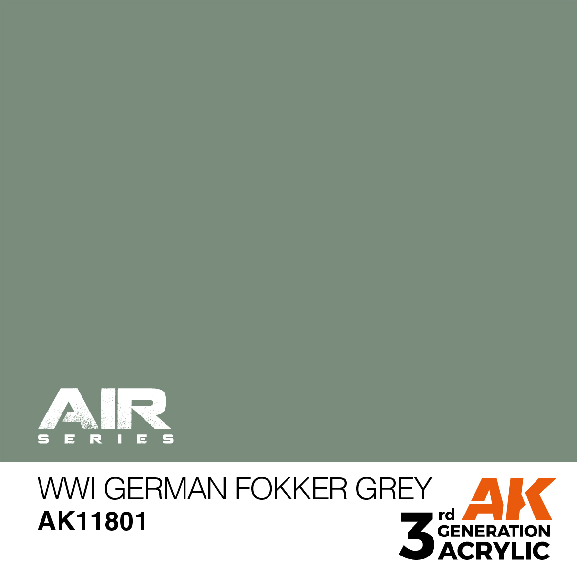 AK 3GEN Air - WWI German Fokker Gray - AK11801