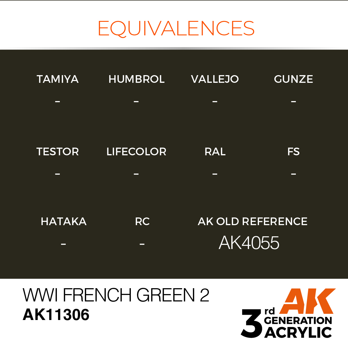 AK 3GEN AFV - WWI French Green 2 - AK11306