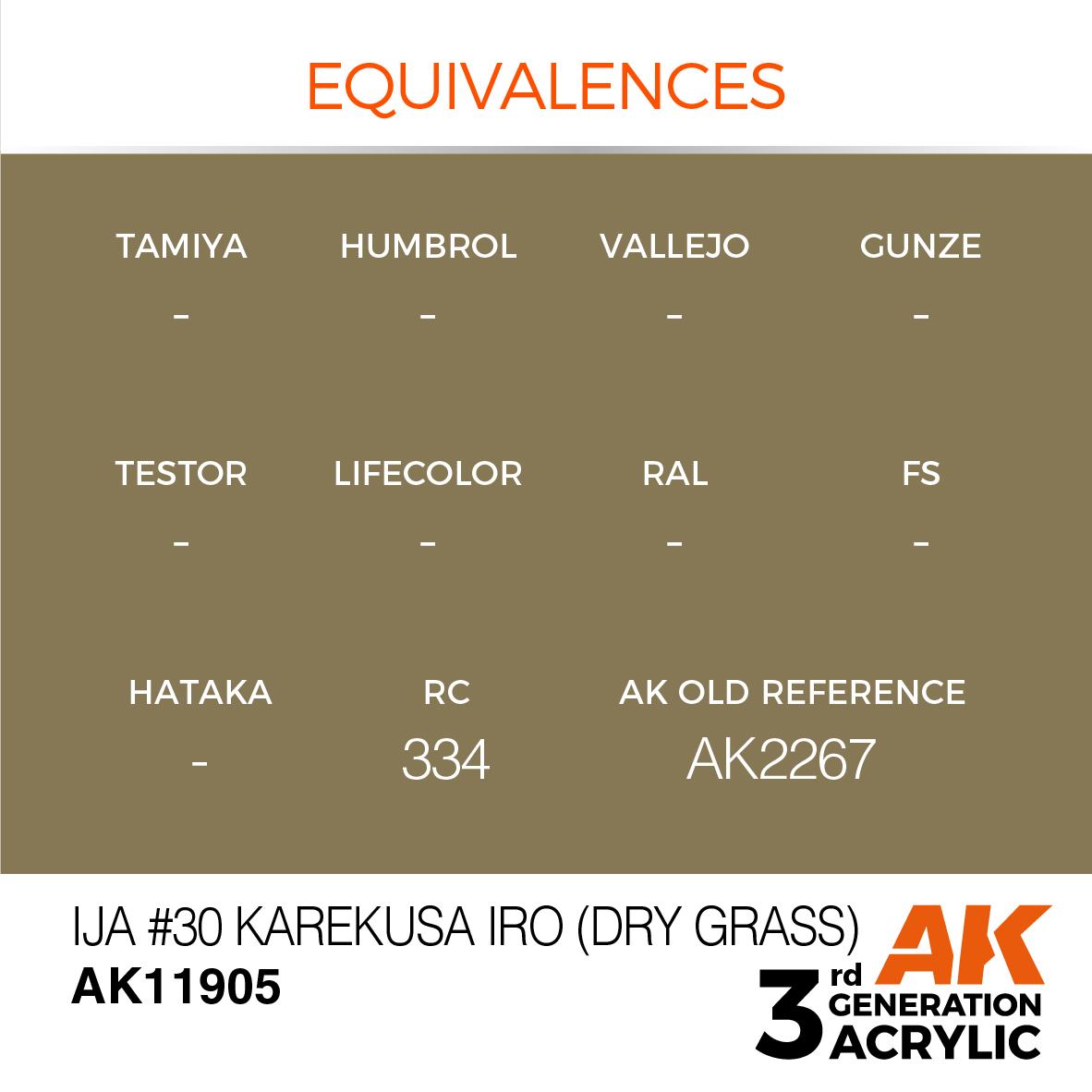 AK 3GEN Air - IJA #30 Karekusa iro (Dry Grass) - AK11905