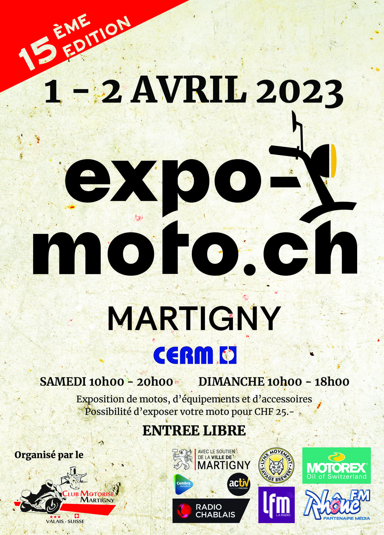 Expo moto Martigny du 1au 2 avril 2023