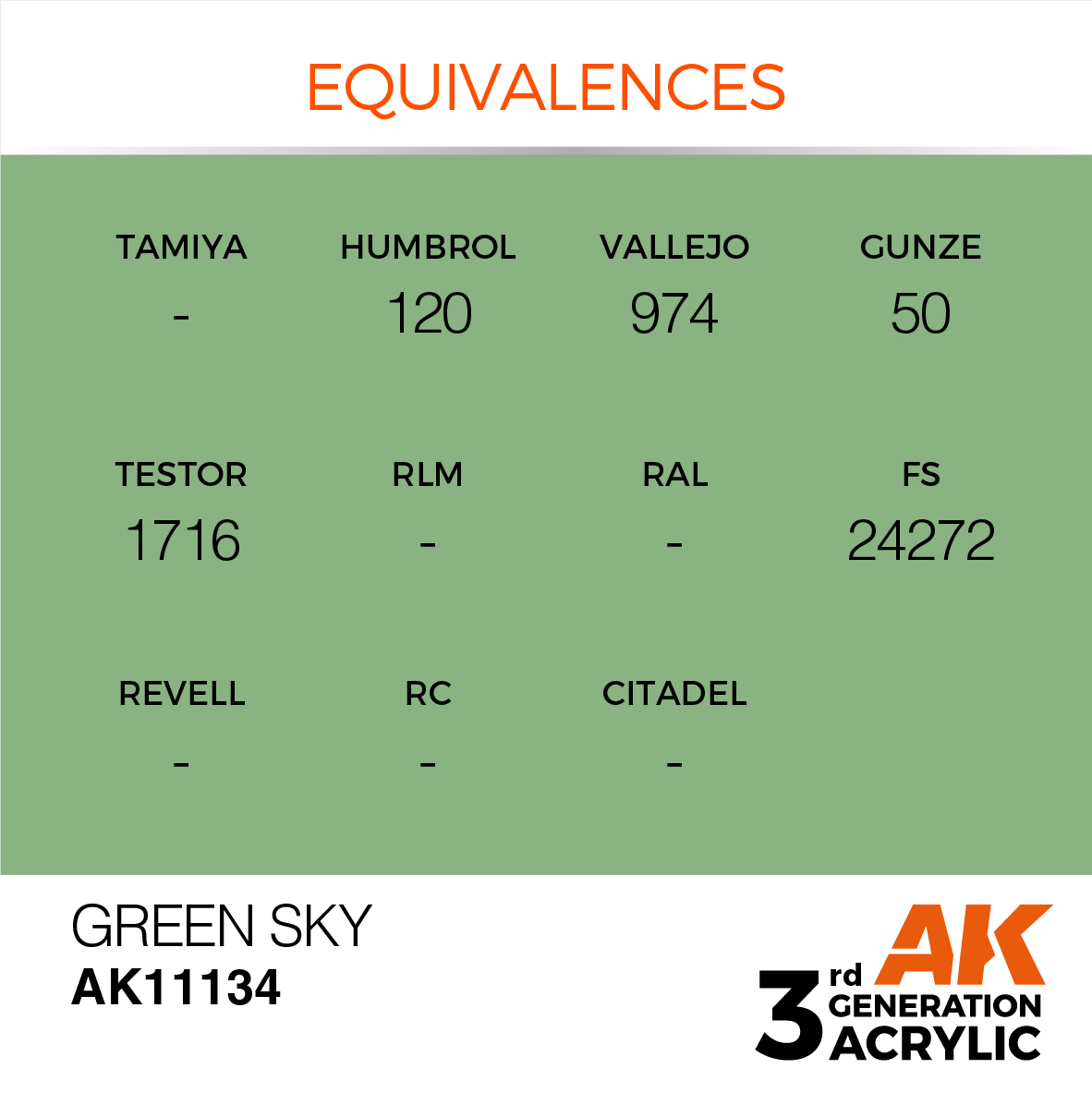 AK 3GEN Standard - Green Sky - AK11134