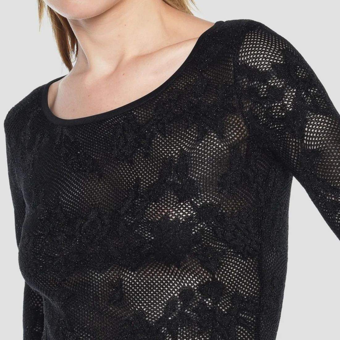 Koché - Top silk knit lace and lurex
