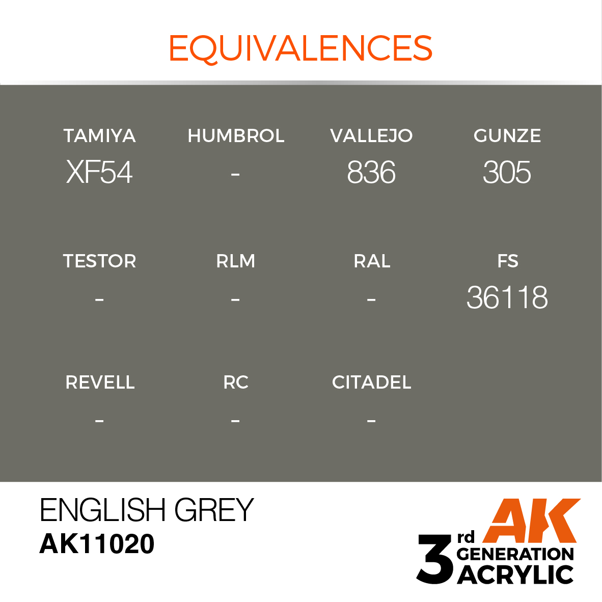 AK 3GEN Standard - English Grey - AK11020