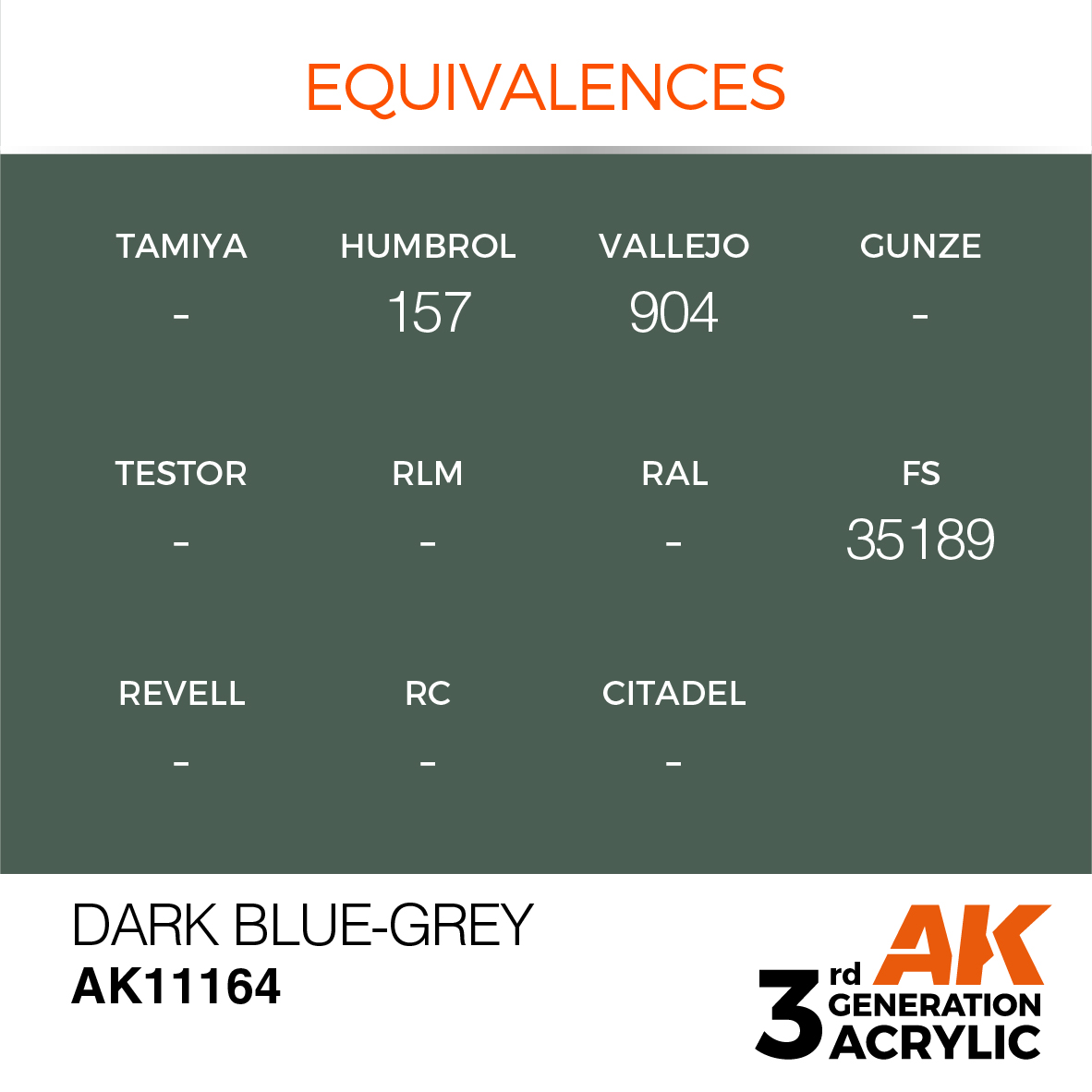 AK 3GEN Standard - Dark Blue-Grey - AK11164