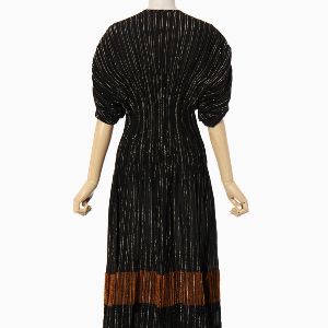 DONNA Les Boutiques - Dress shirring black/brick
