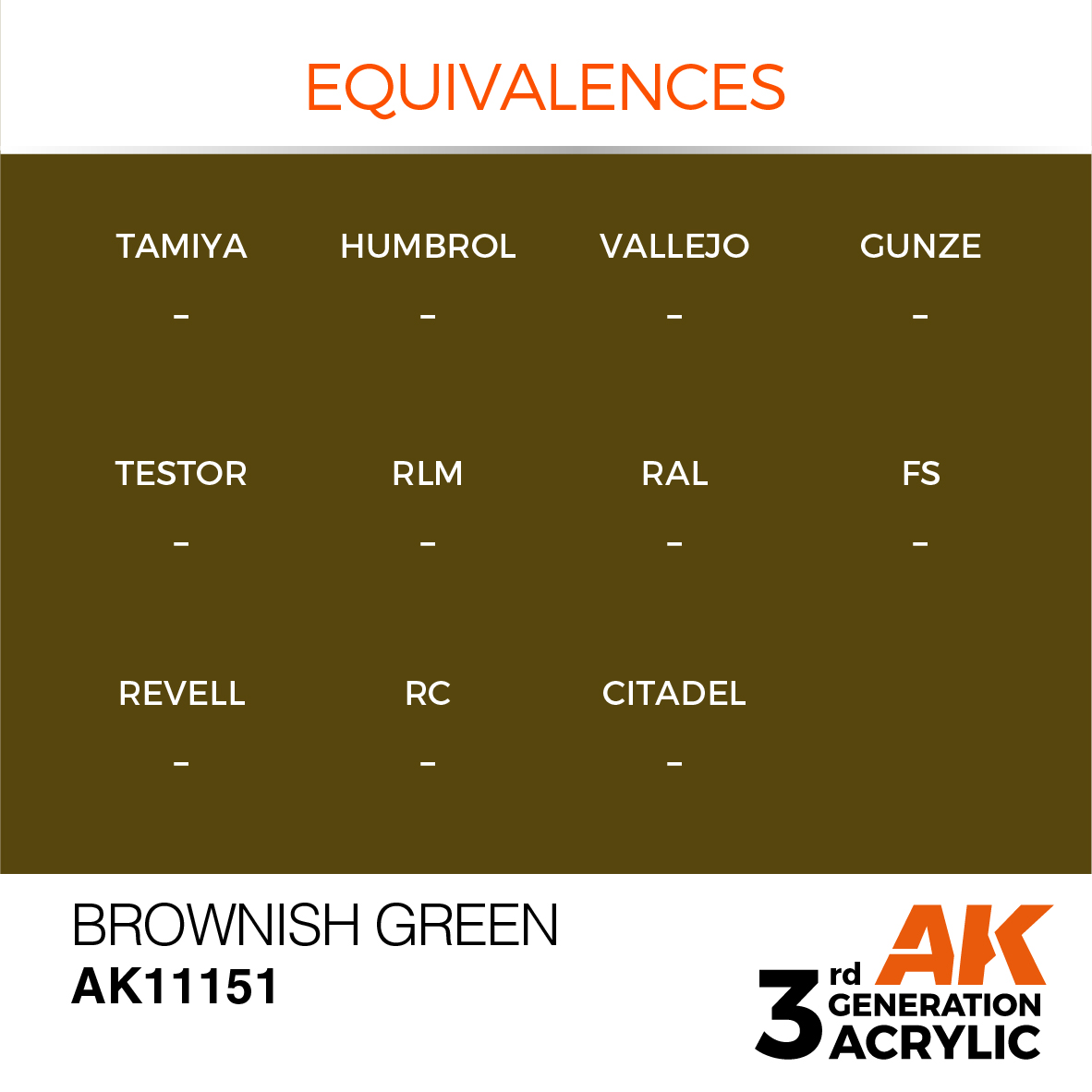 AK 3GEN Standard - Brownish Green - AK11151